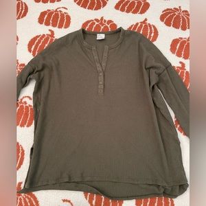 Womens offline aerie henley long sleeve